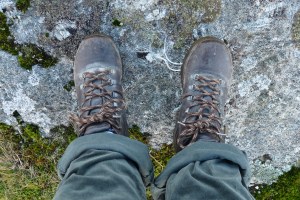 Ah my lovely walking boots – make sure they are done up tight around your ankle – it may feel uncomfortable at first, but it will save you lots of hurt later!