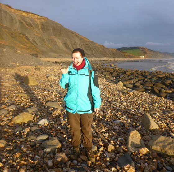 Hazel at Charmouth, Dorset.