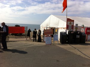 It was a sunny Bank Holiday weekend in Lye Regis - with some characters from British Science History tempted out by the nice weather...