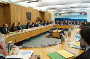 Set up just like a real Select Committee Meeting.