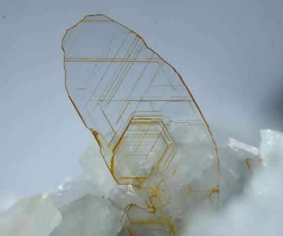 This is a gorgeous picture of a talc crystal from the MinDat Website.